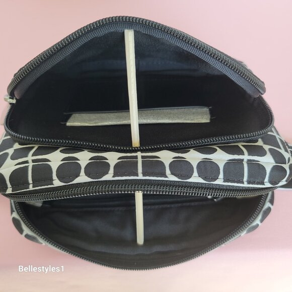 KATE SPADE Belt Bag Noel Jacquarded Printed Fabric Bag- Black Multi ⭐ - Picture 14 of 16